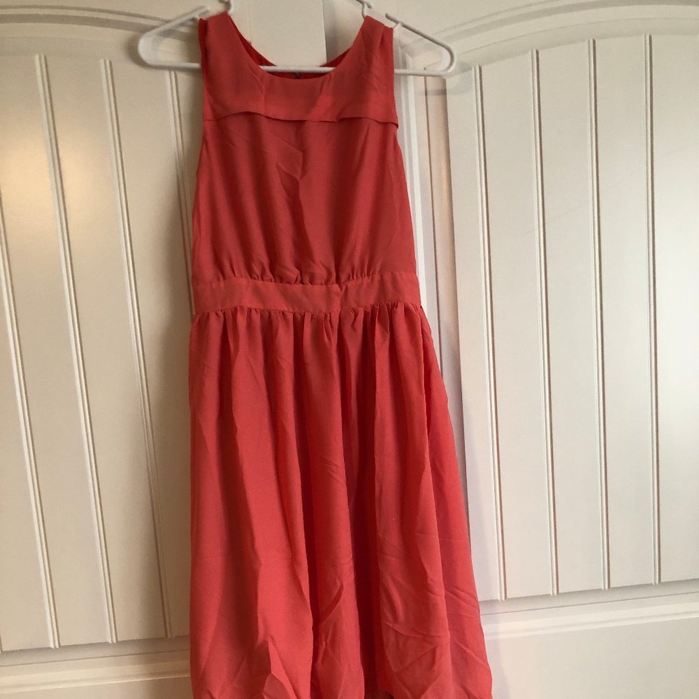 Coral/Orange high low dress